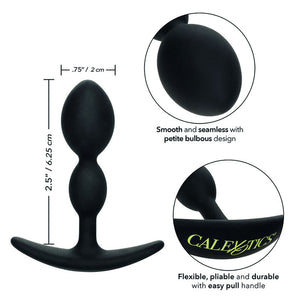 Plug double bulbe silicone noir — autre angle