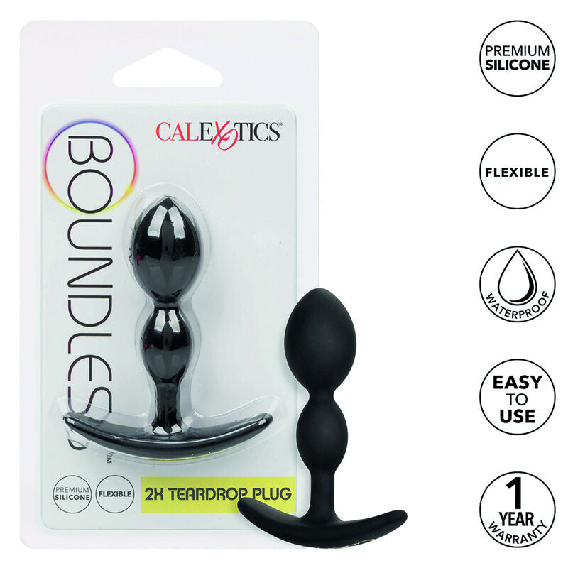 Plug double bulbe silicone noir — Boundless 2X · Calexotics · Plugs