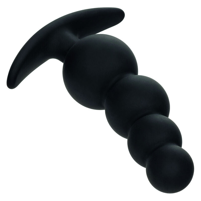 Plug anal silicone 4 perles graduées 11,5 cm — gros plan
