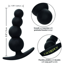 Plug anal silicone 4 perles graduées 11,5 cm — autre angle