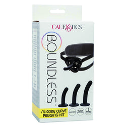 Kit pegging silicone 3 godes courbés + harnais — emballage