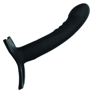 Harnais vibrant silicone avec sonde prostatique 16 cm — en situation