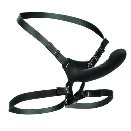 Harnais vibrant silicone avec sonde prostatique 16 cm — Boundless · Calexotics · Godes Vibrants