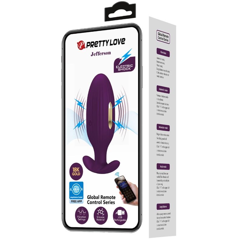 PRETTY LOVE PLUG ANAL CONTROLE PAR APPLICATION JEFFERSON VIOLET