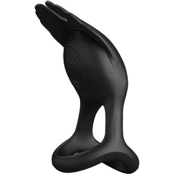 PRETTY LOVE SILAS ANNEAU PENIS VIBRANT 7 VIBRATIONS SILICONE NOIR