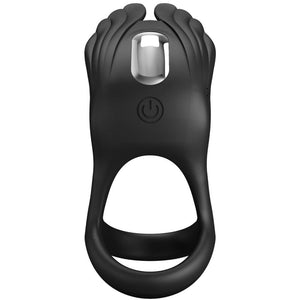 PRETTY LOVE SILAS ANNEAU PENIS VIBRANT 7 VIBRATIONS SILICONE NOIR