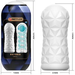 Schéma technique des dimensions de l'oeuf masturbateur blanc