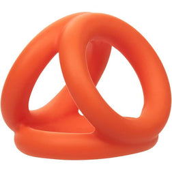 Triple cockring Alpha silicone liquide orange — en situation