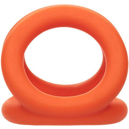 Triple cockring Alpha silicone liquide orange — texture visible
