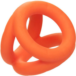 Triple cockring Alpha silicone liquide orange — détail matière