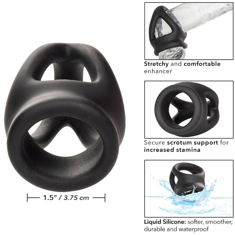 CALEXOTICS ALPHA BAGUE DUAL CAGE NOIR
