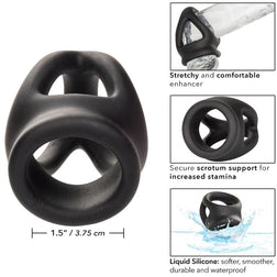 CALEXOTICS ALPHA BAGUE DUAL CAGE NOIR