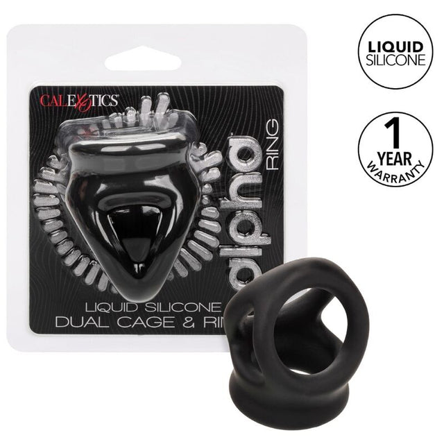 CALEXOTICS ALPHA BAGUE DUAL CAGE NOIR