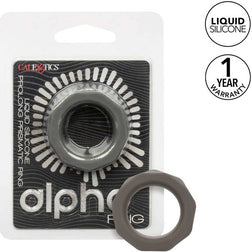 Cockring Calexotics silicone prismatique — Alpha Ring en Silicone vu de face