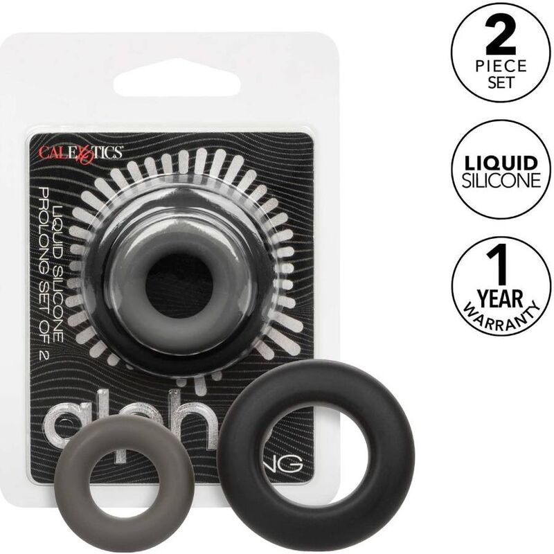 CALEXOTICS ALPHA PROLONG LOT DE 2 BAGUE GRIS