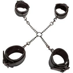 Kit hogtie complet cuir végan avec chaînes — Euphoria — vue de profil