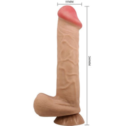Gode réaliste peau coulissante 26 cm chair — emballage