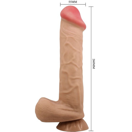 Gode réaliste peau coulissante 26 cm chair — emballage