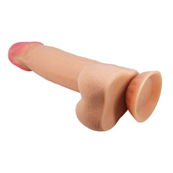 Gode réaliste peau coulissante 21,8 cm avec testicules — en situation