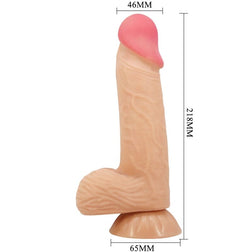 PRETTY LOVE SLIDING SKIN SERIES REALISTIC DILDO WITH SUCTION CUP 20.6 CM