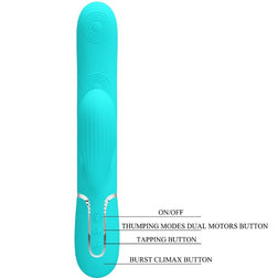 Pretty Love Perlita 3-in-1 Vibrator Aqua Green