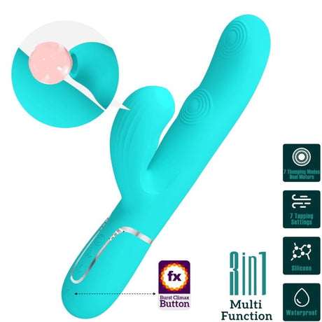 Pretty Love Perlita 3-in-1 Vibrator Aqua Green