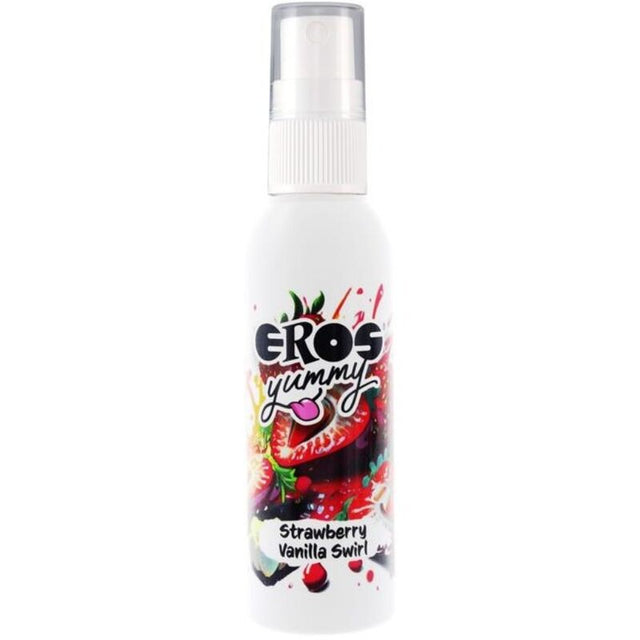 Spray corporel comestible fraise-vanille 50 ml · Eros Classic Line · Huiles neutres