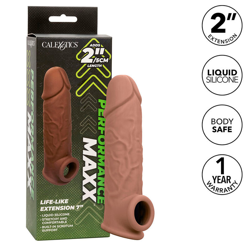 CALEXOTICS EXTENSION PERFORMANCE MAXX LIFE LIKE 7 PEAU MARRON