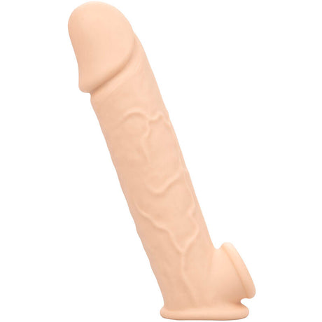 Gaine pénienne réaliste +5 cm silicone liquide — texture visible