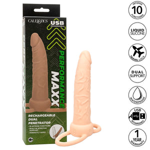 CALEXOTICS PERFORMANCE MAXX RECHARGEABLE DOUBLE PENETRATEUR PEAU CLAIRE
