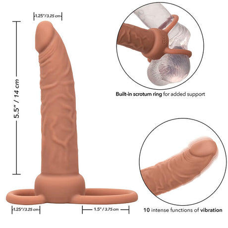 Double pénétrateur vibrant sonde incurvée à porter — zoom sur la finition