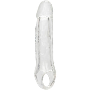 Transparente Penishülle 14 cm mit geformter Eichel — Nahaufnahme