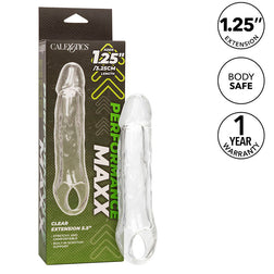 Transparente Penishülle 14 cm mit geformter Eichel — Seitenansicht
