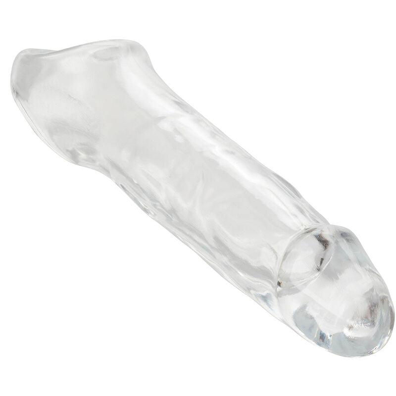Transparente Penishülle 14 cm mit geformter Eichel — in Anwendung