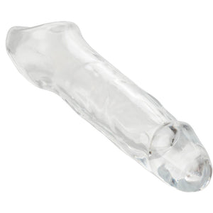 Transparente Penishülle 14 cm mit geformter Eichel — in Anwendung