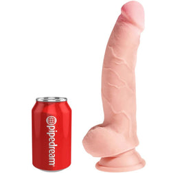 Gode réaliste King Cock Plus triple densité en TPE avec testicules
