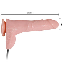 BAILE REALISTIC INFLATABLE DILDO WITH SUCTION CUP 15 CM