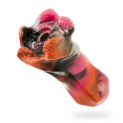 Masturbateur bouche Telemus en silicone marbré avec lèvres rose vif