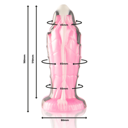 Schéma technique des dimensions du gode fantasy Triton