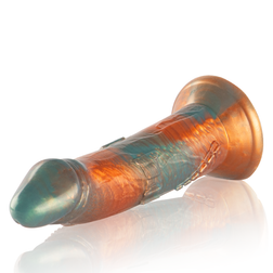 Realistic Bronze Dildo with Testicles 20 cm — Talos — product image 3