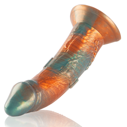 Realistic Bronze Dildo with Testicles 20 cm — Talos — product image 5