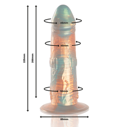 Realistic Bronze Dildo with Testicles 20 cm — Talos — product image 2