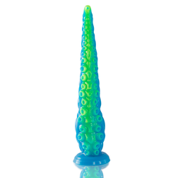 Gode tentacule droit en silicone avec base ventouse