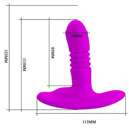 Plug vibrant va-et-vient 12 modes avec télécommande — Heather