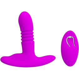 Plug vibrant va-et-vient 12 modes avec télécommande — Heather — vue de face