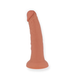 Gode réaliste en silicone souple avec base ventouse