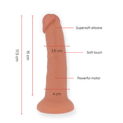 Schéma des dimensions du gode vibrant Bogotá 17,5 cm