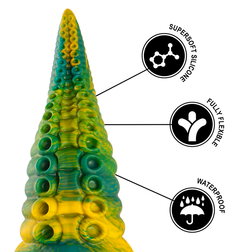 Détails des propriétés du gode tentacule Cetus L supersoft flexible et waterproof