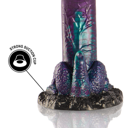 Gros plan sur la base ventouse du gode serpent fantasy