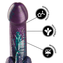 Détails techniques du gode serpent silicone souple flexible et waterproof